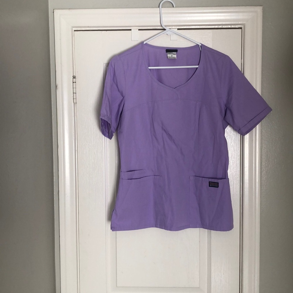 Women’s light purple scrub top